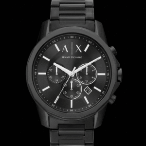 Premium Black Chronograph Metal Watch for Men